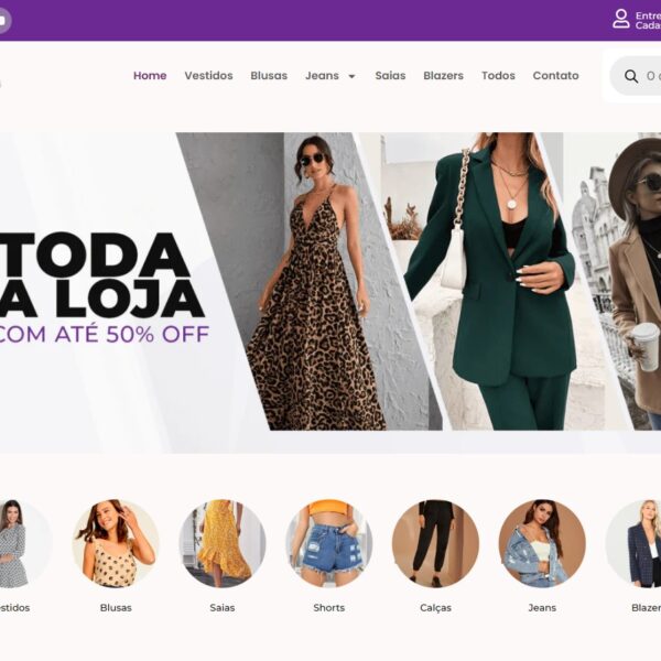 Loja Fina Estampa Fashion em WordPress + Elementor PRO