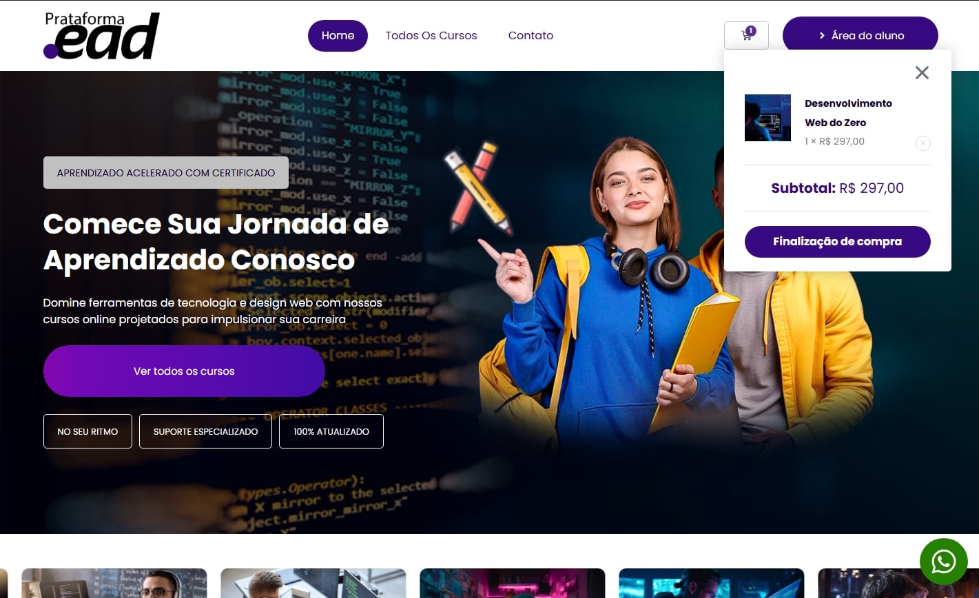 Plataforma EAD – Site Personalizável WordPress