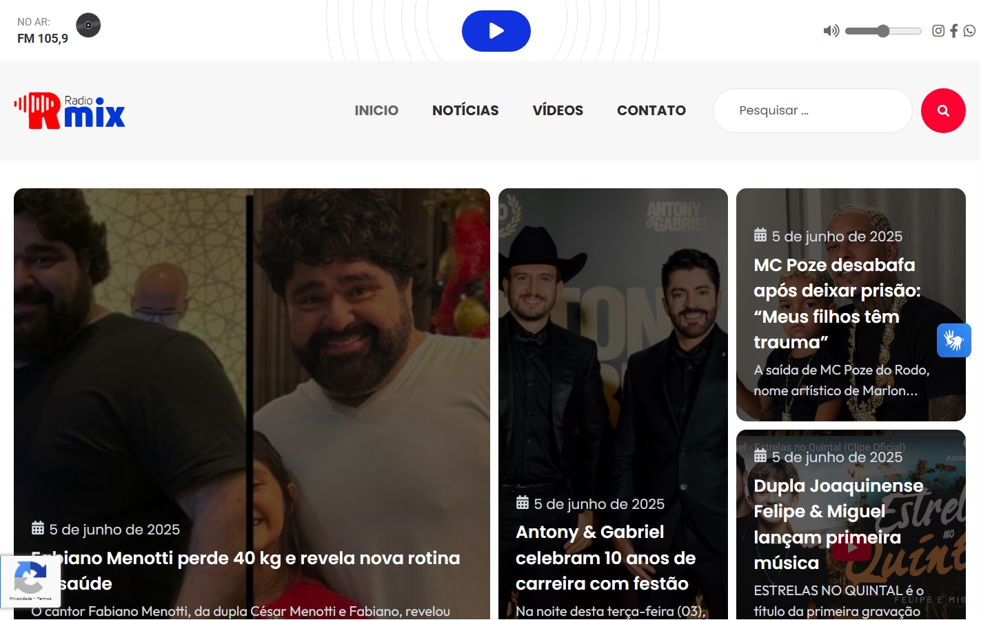 Site para Web Rádio 100% Editável