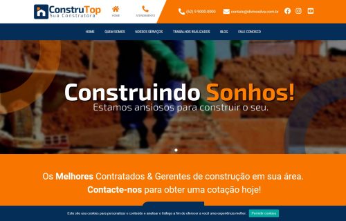Site em WordPress ConstruTop Sua Construtora