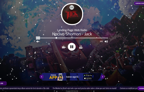 Player Landing Page Web Rádio com painel admin
