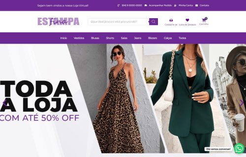 Loja Fina Estampa em WordPress Hello Elementor é Elementor FREE