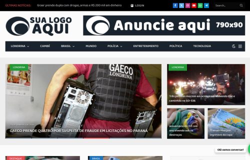 Portal De Notícias Em WordPress Responsivo Admin