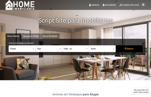 Site Admin pronto para Corretores e Imobiliárias Responsivo Script Site Imobiliária 3.0