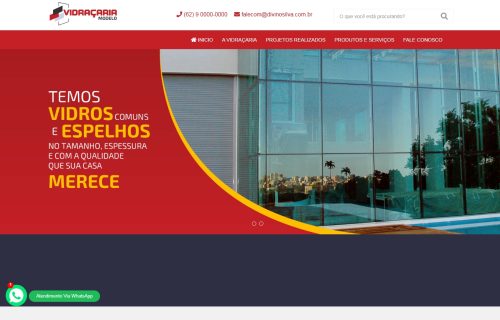 Script Site Pronto em PHP para Vidraçaria