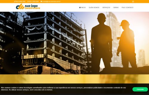Site Institucional em PHP Tema Construção