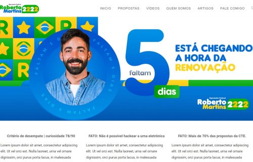 Site Pronto para Políticos em WordPress + Elementor