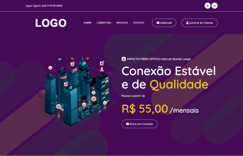 Site Provedor Internet + painel Admin 100% responsivo