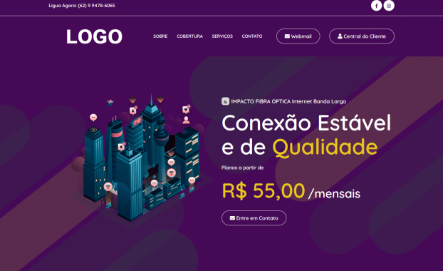 Site Provedor Internet + painel Admin 100% responsivo