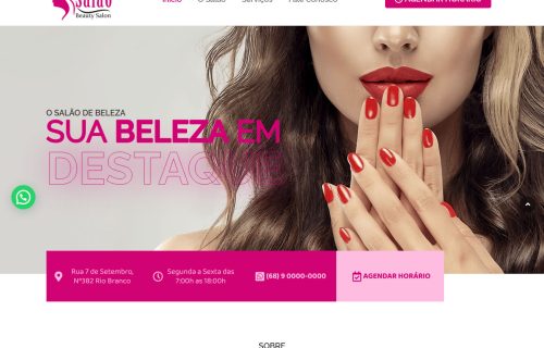 Site para Salão de Beleza em WordPress + Elementor
