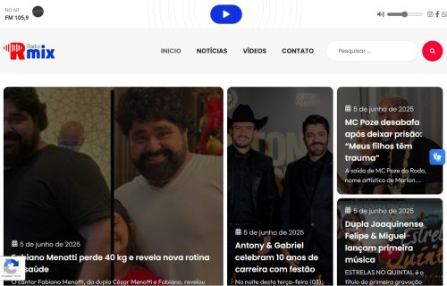 Site para Web Rádio 100% Editável